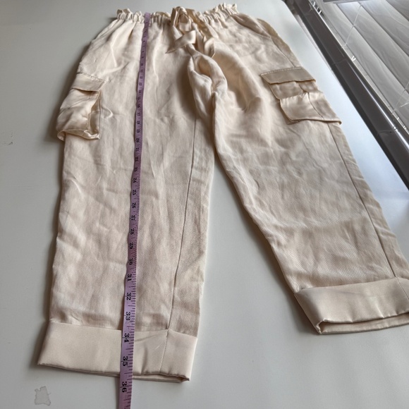 Cami Nyc Womens Harley Linen Silk Ceramic Cargo Pants - Picture 16 of 16